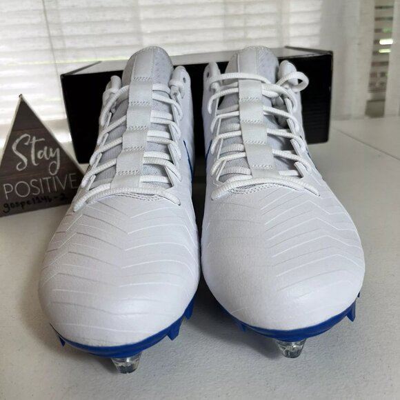 ✅ Nike Jordan Alpha Menace Pro 2 LW Detachable‎ Cleats “UCLA” White Mens Size 13 main image 6
